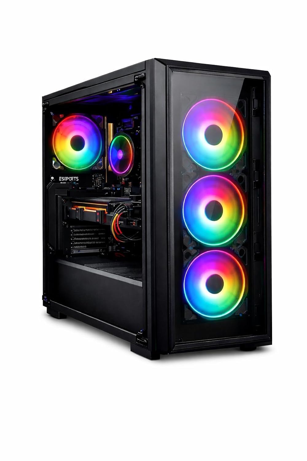 KRYNORCXY Desktop Computer PC Set | Core i5 Processor | 16GB RAM | 512GB SSD | HD Graphics 2000 | RGB 4 Fan Cabinet | 19 Inch LED Monitor | RGB Keyboard Mouse | WiFi | Windows 10 Pro