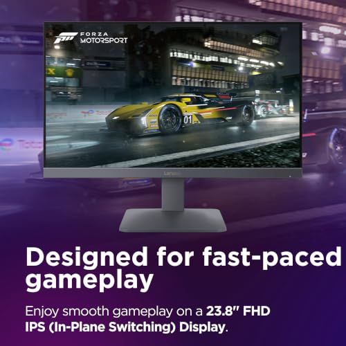 Lenovo LOQ 24-10 | 23.8" (60.45cm) FHD (1920x1080) IPS 200Hz Gaming Monitor | 0.5ms, HDR10 Compliance, AMD FreeSync, 99% sRGB, 2xHDMI 2.1 TMDS, 1xDP 1.4| Tilt | Lunar Grey | 68F1GACBIN